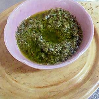 小松菜のグリーンソース　ジェノベーゼ風